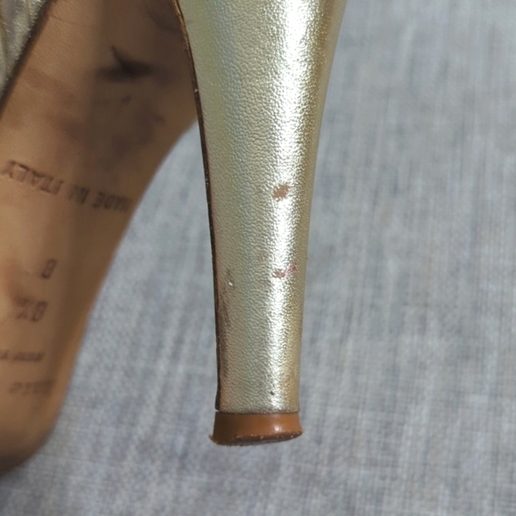 Kate Spade Soft Gold Leather Lightweight Slingback Sandals Size 8.5 - Picture 11 of 16